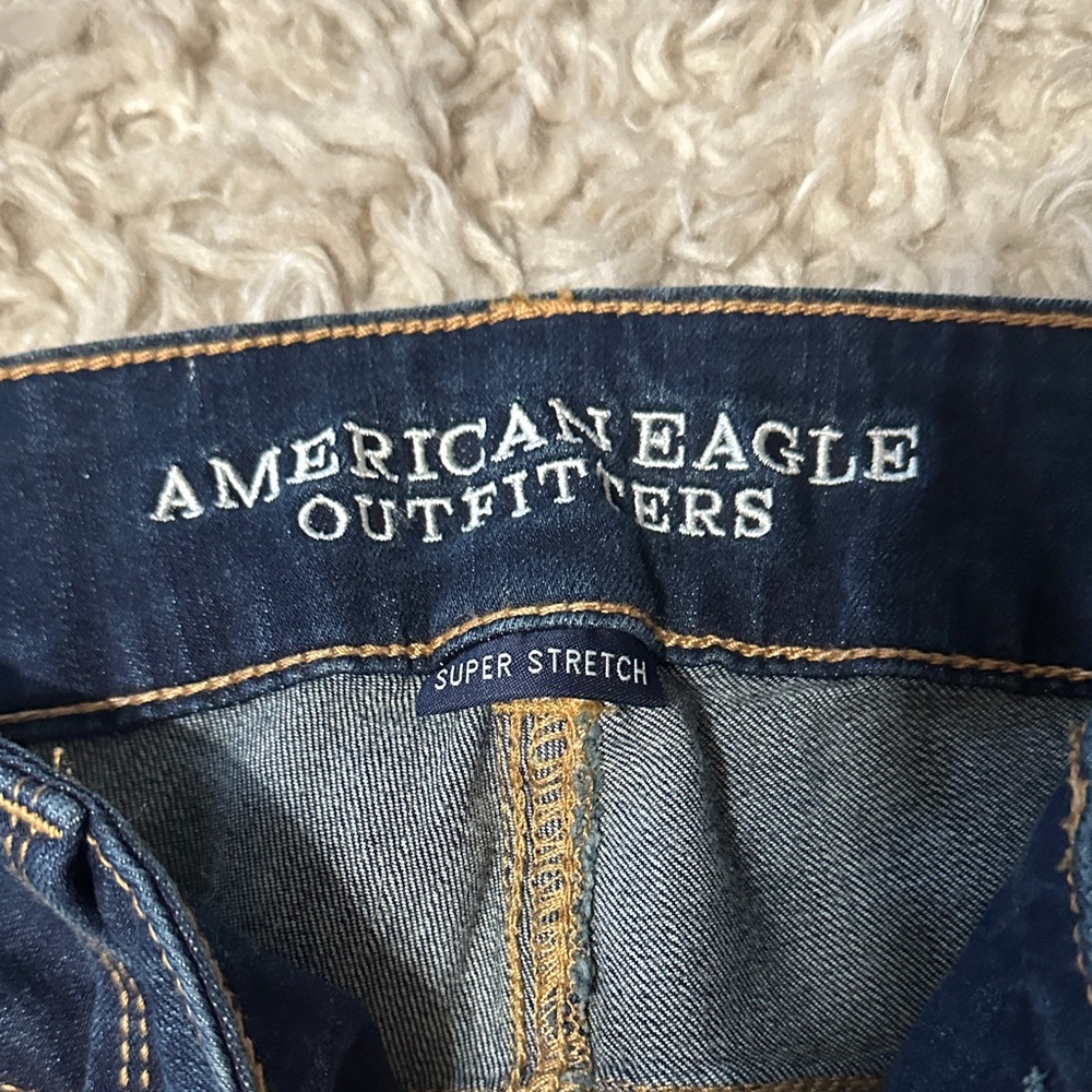 American Eagle Dark Blue Straight Leg Jeans - Picture 2 of 6
